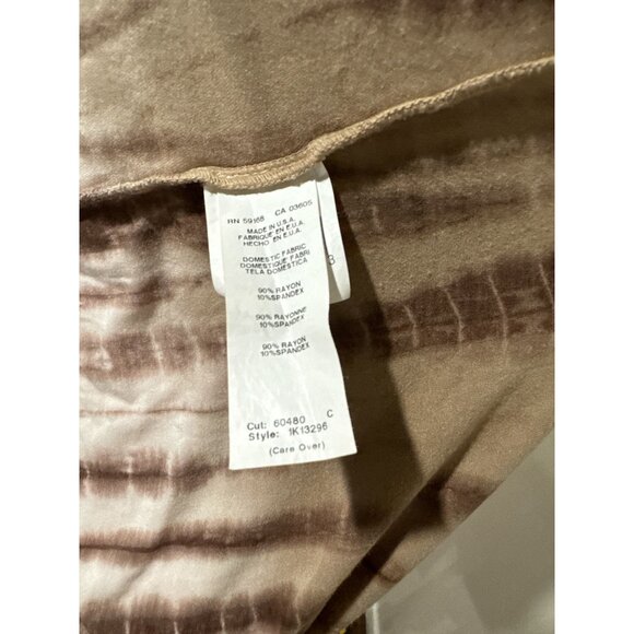 Karen Kane Womens Tunic Top Size M Brown Blue Tie Dye Cold Shoulder Sleeve - Picture 7 of 8